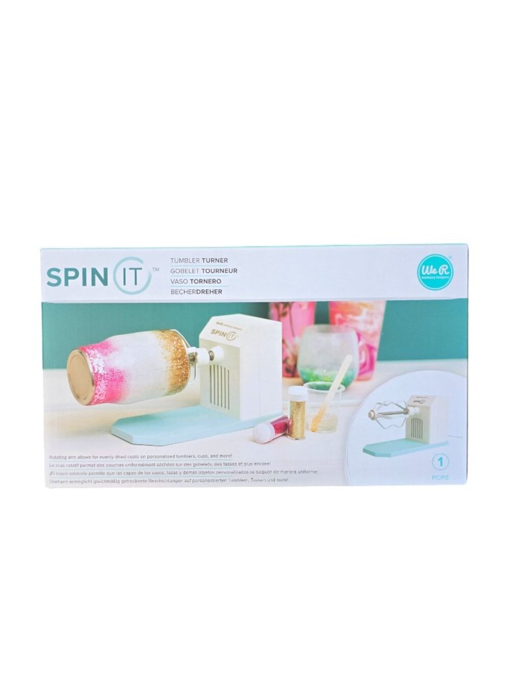 We R Memory Keepers Spin It Tumbler Turner Cup Spinner Craft Machine 660499 NIB